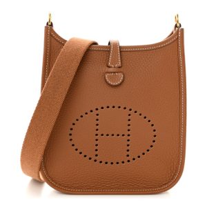 Hermes Taurillon Clemence Evelyne TPM Gold