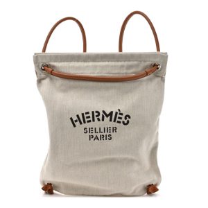 Hermes Canvas Swift Aline Grooming Bag Gold