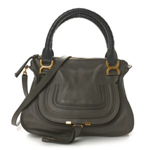Chloe Calfskin Medium Marcie Satchel Anchor Grey