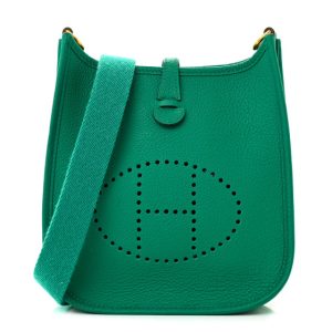 Hermes Taurillon Clemence Evelyne TPM Vert Jade