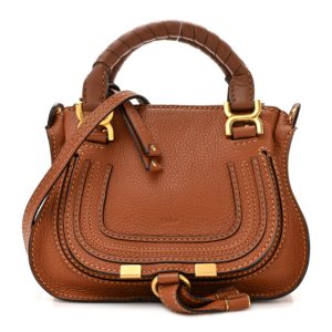 Chloe Calfskin Mini Marcie Satchel Tan
