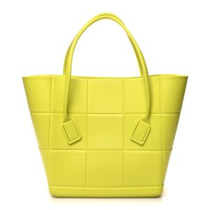 Bottega Veneta Rubber Maxi Intrecciato Medium Arco Kiwi Green