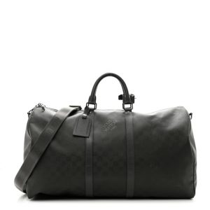 Louis Vuitton Damier Carbone Keepall Bandouliere 55