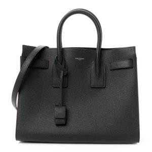 Saint Laurent Grain De Poudre Small Sac De Jour Black