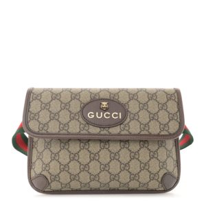 Gucci GG Supreme Monogram Neo Vintage Web Belt Bag Brown