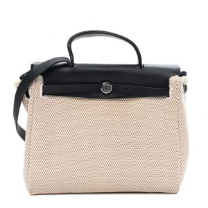 Hermes Vache Hunter Criss Viking Herbag Zip PM 31 Natural Black