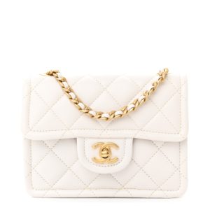 Chanel Caviar Quilted Mini Sweet Classic Flap White