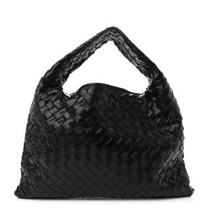 Bottega Veneta Intrecciato Small Hop Black