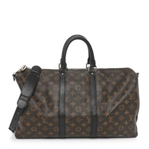 Louis Vuitton Monogram Macassar Keepall Bandouliere 45