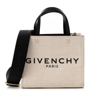 Givenchy Canvas Mini Bond Shopper Tote White Black