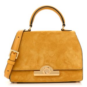 Moynat Suede Rejane BB Saffron Yellow