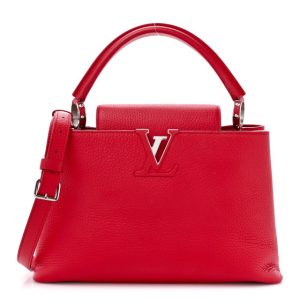 Louis Vuitton Taurillon Capucines BB Rubis