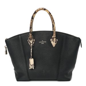 Louis Vuitton Veau Cachemire Snakeskin Soft Lockit MM Black