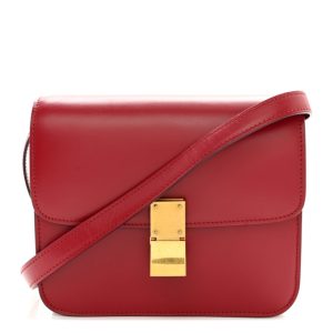 Celine Box Calfskin Teen Classic Box Flap Bag Red