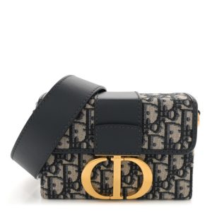 Christian Dior Oblique 30 Montaigne Box Bag Blue
