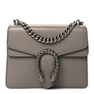 Gucci Calfskin Mini Dionysus Shoulder Bag Dusty Grey