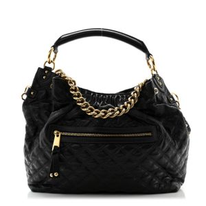Marc Jacobs Calfskin Quilted Stam Hobo Black