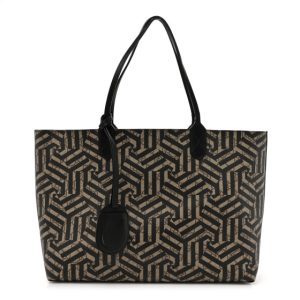 Gucci Calfskin GG Supreme Monogram Caleido Large Reversible Tote Black