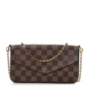 Louis Vuitton Damier Ebene Pochette Felicie Chain Wallet