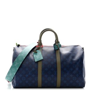 Louis Vuitton Monogram Outdoor Keepall Bandouliere 45 Pacific Blue