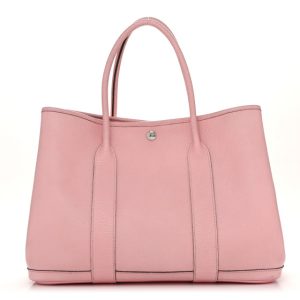 Hermes Vache Country Garden Party Tote 36 MM Rose Sakura
