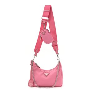 Prada Nylon Re-Edition 2005 Shoulder Bag Begonia