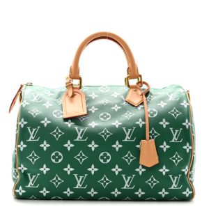 Louis Vuitton Calfskin Monogram Speedy P9 Bandouliere 40 Green