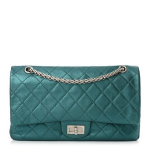 Chanel Metallic Calfskin Quilted 2.55 Reissue Flap 227 Turquoise