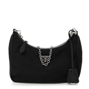 Prada Nylon Re-Edition 2005 Shoulder Bag Black