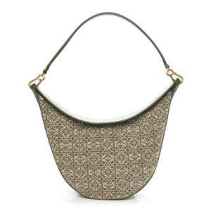 Loewe Jacquard Anagram Calfskin Luna Bag Avocado
