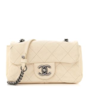 Chanel Caviar Quilted Mini Simply CC Flap White