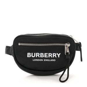Burberry Econyl Logo Print Large Cannon Bum Bag Black