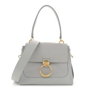 Chloe Calfskin Small Tess Day Bag Light Cloud