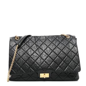 Chanel Aged Calfskin Quilted 2.55 Reissue 228 Flap Black