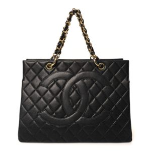 Chanel Caviar Quilted Grand Timeless Tote GTT Black