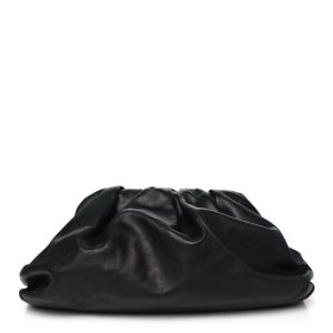 Bottega Veneta Smooth Butter Calf The Pouch Oversized Clutch Black