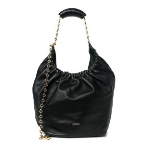 Loewe Buttery Nappa Lambskin Medium Squeeze Bag Black