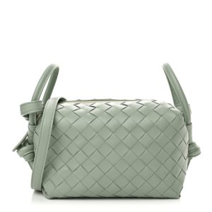 Bottega Veneta Nappa Intrecciato Loop Top Handle Camera Bag New Sauge