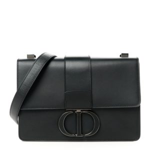 Christian Dior Smooth Calfskin 30 Montaigne Flap Bag Black