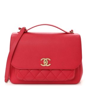 Chanel Caviar Quilted Large Business Affinity Flap Red