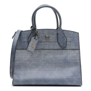 Louis Vuitton Epi City Steamer MM Blue Jean