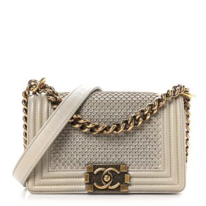 Chanel Lambskin Small Scaled Boy Flap Gold