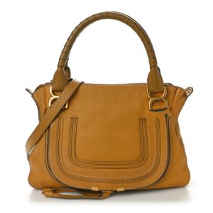 Chloe Calfskin Medium Marcie Satchel Sand Shell
