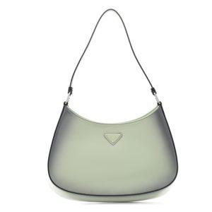 Prada Spazzolato Cleo Shoulder Bag Gradient Acqua