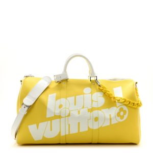 Louis Vuitton Taurillon Everyday LV Keepall Bandouliere 50 Yellow