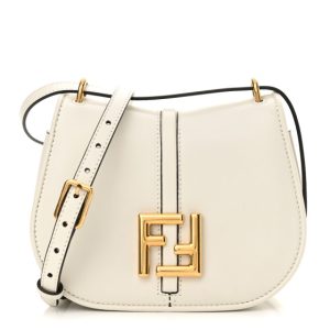 Fendi Vitello Brenta Cher Mini Fendi C'mon White Ice