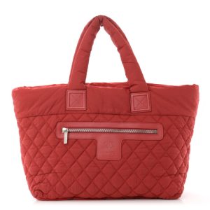 Chanel Nylon Quilted Medium Coco Cocoon Tote Red