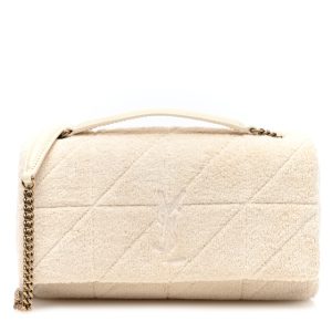 Saint Laurent Terry Patchwork Monogram Medium Jamie Tropical Sand