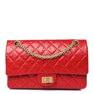 Chanel Aged Calfskin Quilted 2.55 Reissue 225 Flap Red