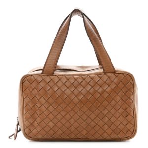 Bottega Veneta Nappa Intrecciato Cosmetic Bag Noce